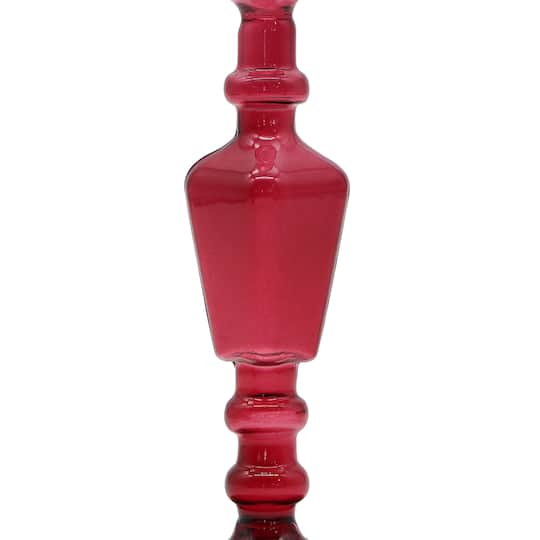 6.5" Burgundy Glass Taper Candle Holder by Ashland®